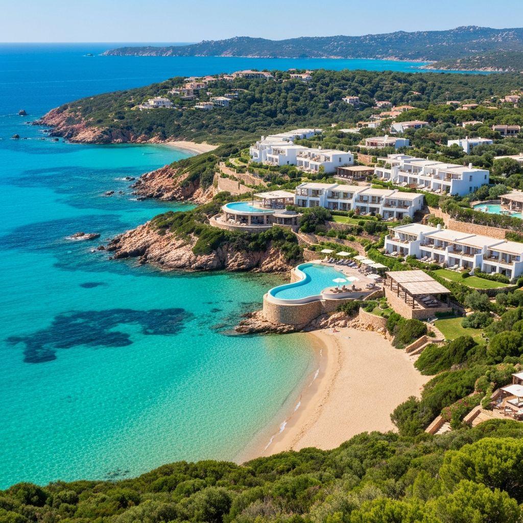 Cala di Volpe bay luxury resort in Sardinia